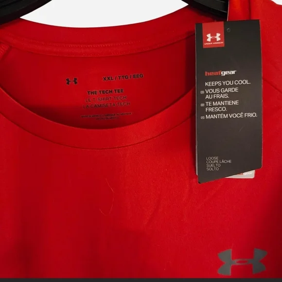 Under Armour Men's Vibrant Red Short Sleeve Tee - Picture 2 of 2